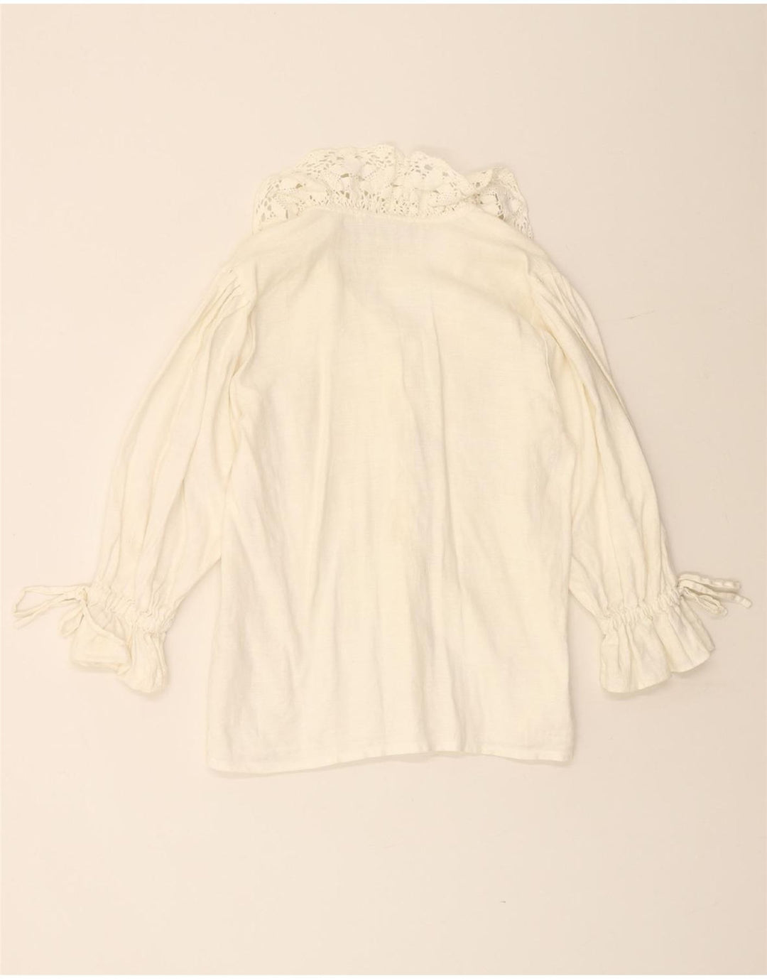 HESS FRACKMANN Blusa camisera de manga 3/4 para mujer EU 38 Medium Off White Linen