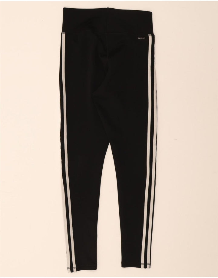 ADIDAS Womens Climalite Leggings UK 8/10 Small Black Polyester Vintage Adidas and Second-Hand Adidas from Messina Hembry 