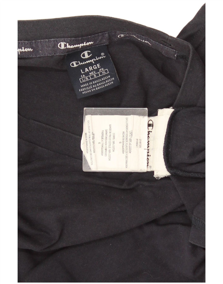 CHAMPION Camiseta para hombre Top Grande Azul Marino Algodón