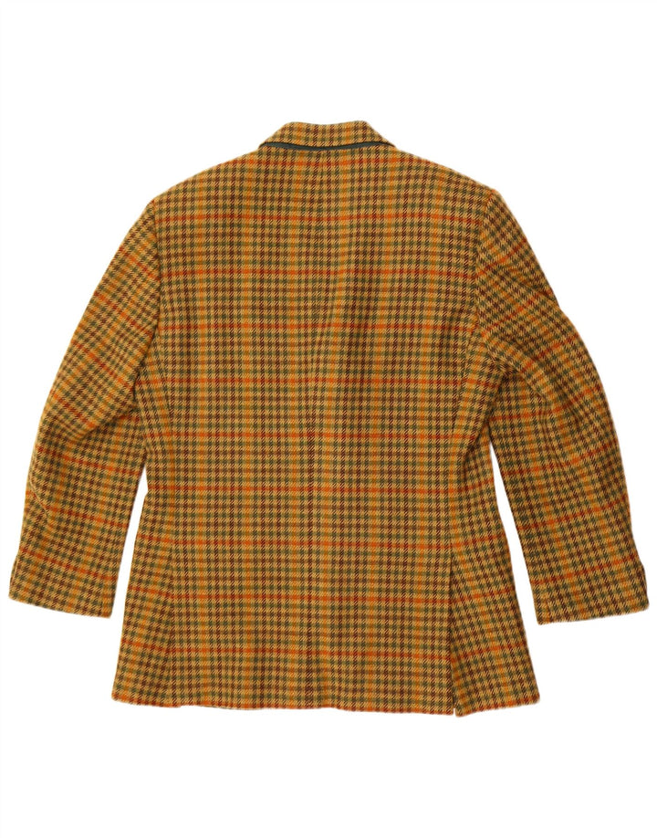 Alberto Aspesi Chaqueta tipo blazer de 3 botones para hombre IT 50 Large Yellow Houndstooth