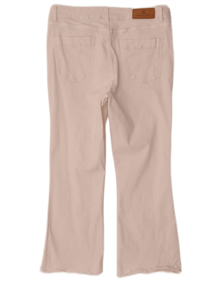 Massimo Dutti Vaqueros Cropped De Cintura Alta Mujer EU 40 Medium W30 L25 Blanco