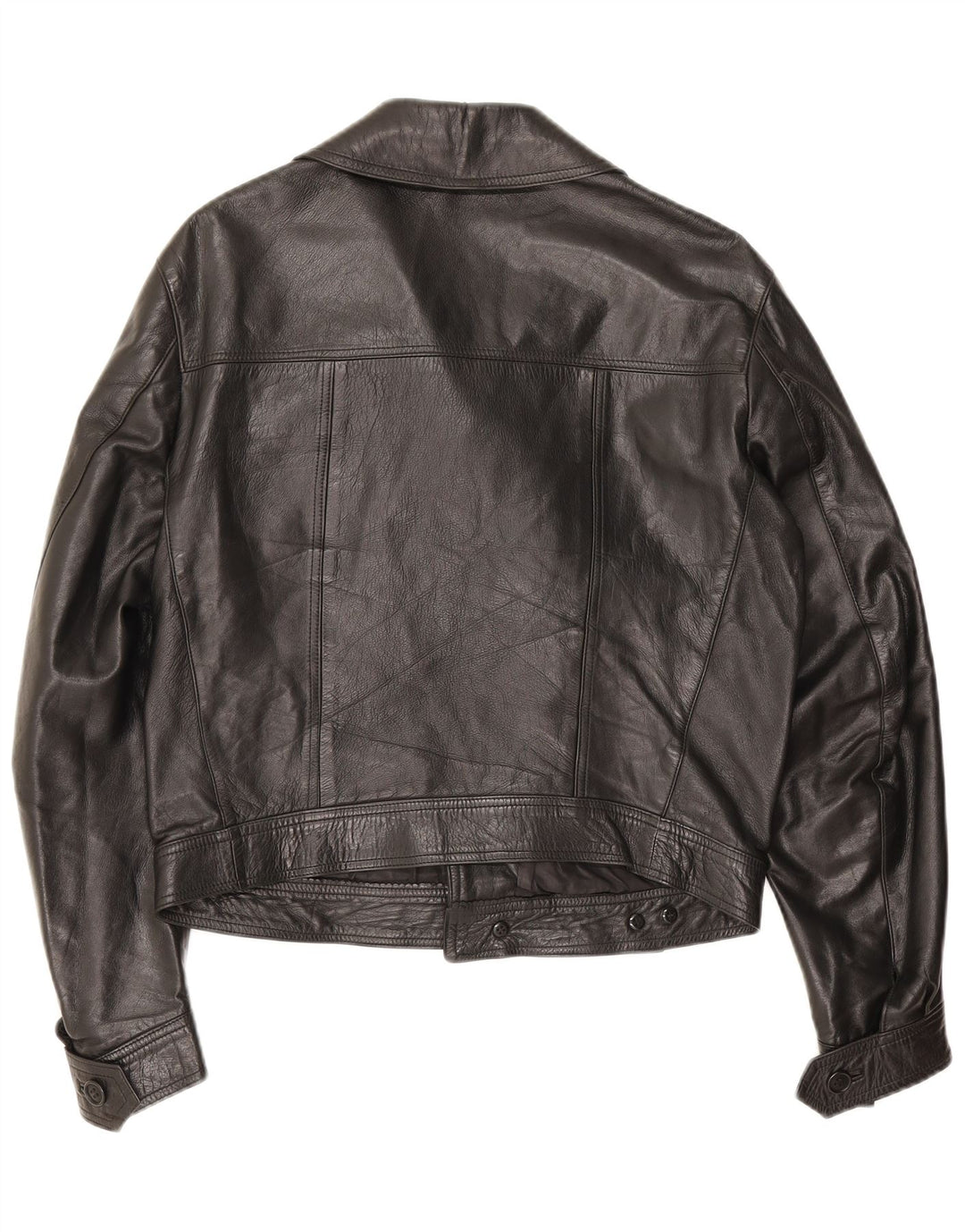 Berrino Chaqueta motera de cuero corta para hombre IT 48 Medium Black