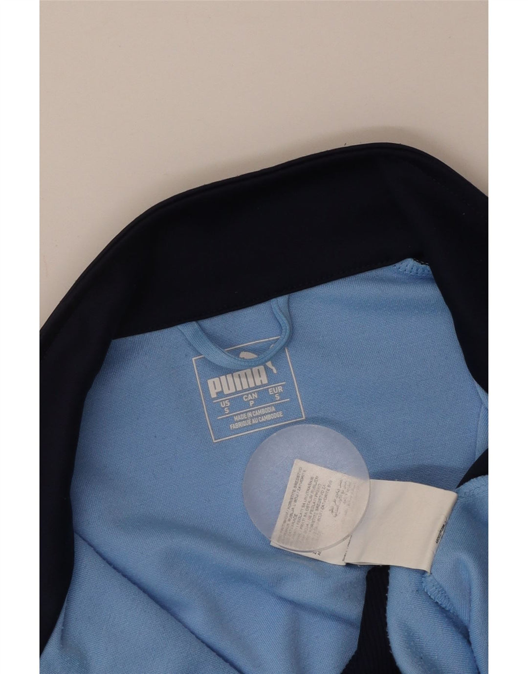 PUMA Chaqueta de chándal Borussia para mujer UK 10 Small Blue Colourblock