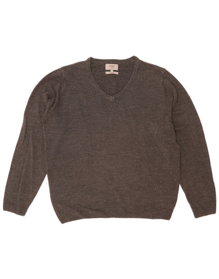 Marks & Spencer Suéter con Cuello en V para Hombre Acrílico Gris Grande