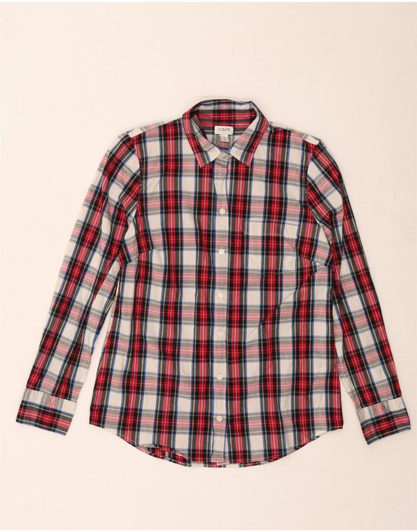 J. Crew Camisa para mujer UK 10 Small Red Check Algodón