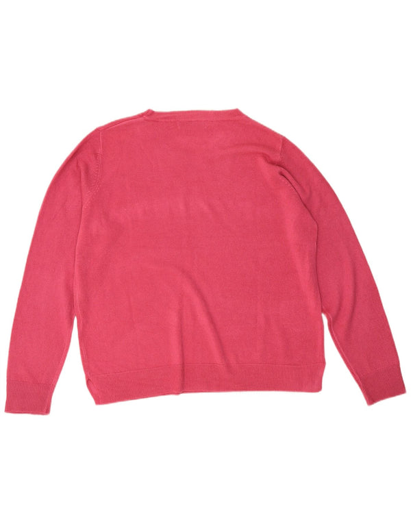 Marks & Spencer Jersey con Cuello Barco para Mujer UK 40 XL Acrílico Rosa