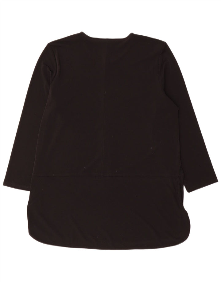 Ralph Lauren Top tipo túnica de manga 3/4 para mujer UK 46 Grande Poliéster negro
