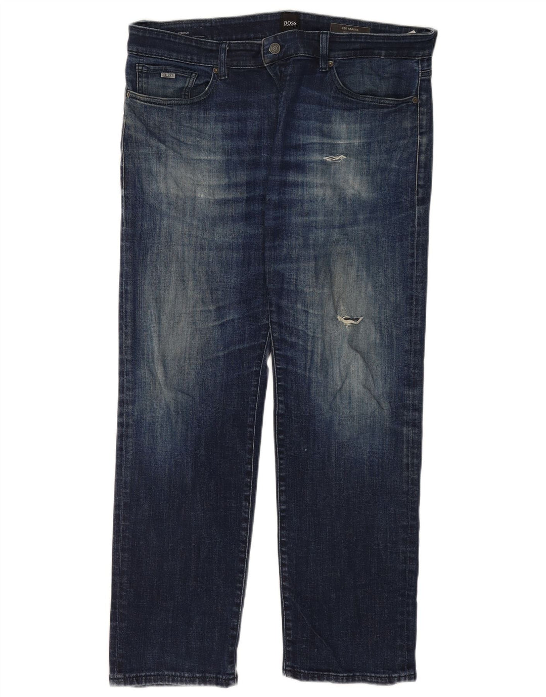 Vaqueros Hugo Boss Mujer Regular Rectos W36 L32 Algodón Azul