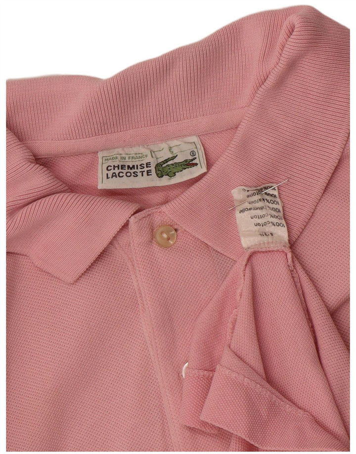 Polo Lacoste para hombre talla 5 grande algodón rosa