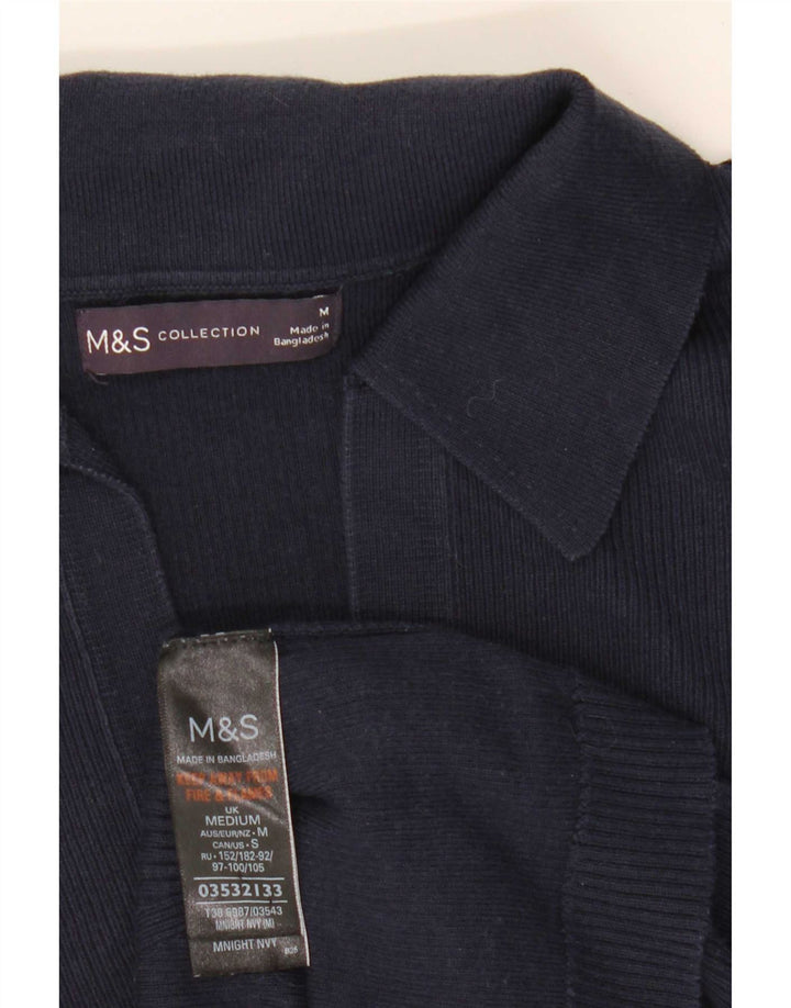 Marks & Spencer Polo para mujer UK 12 Medium Azul marino Algodón