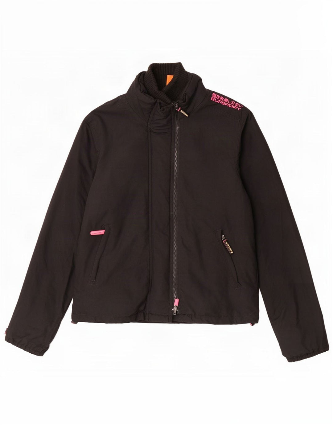 Superdry Mujer The Windcheater Chubasquero UK 40 XL Nylon Negro