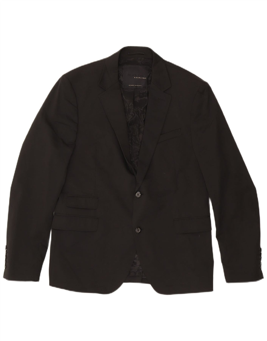 Zara Chaqueta Blazer De 2 Botones Para Hombre IT 54 2XL Poliéster Negro