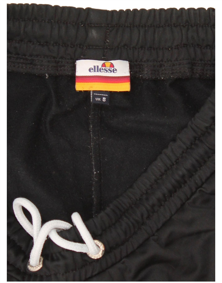Ellesse Pantalones cortos deportivos gráficos para mujer UK 8 Small Poliéster negro