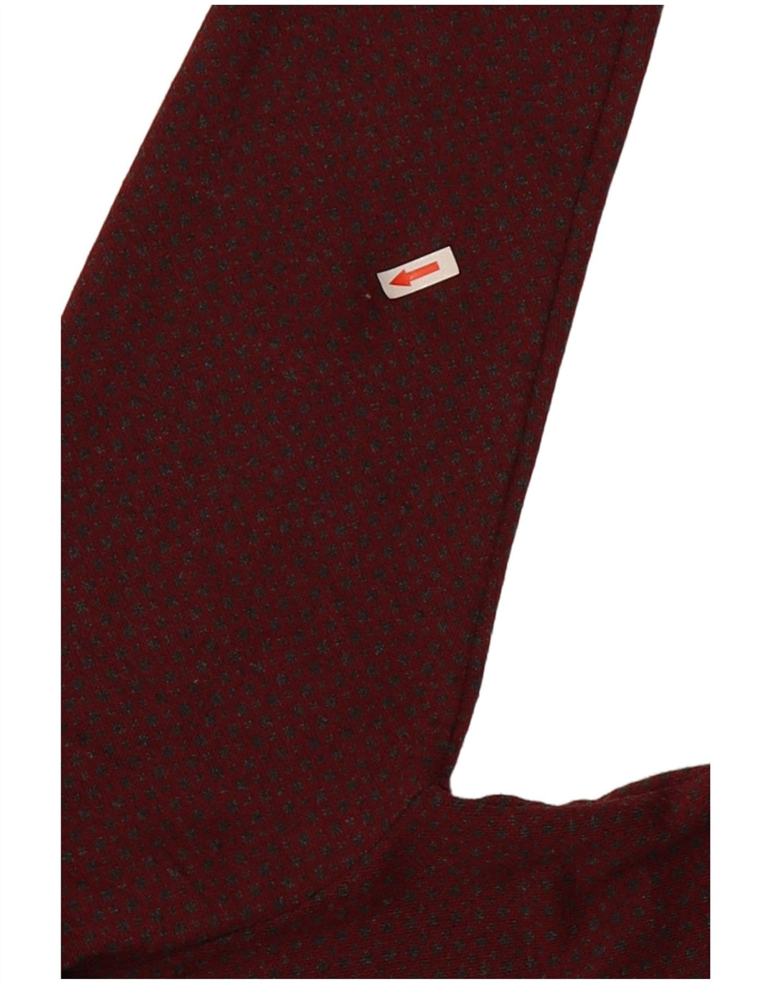 French Connection Jersey tipo jersey con cuello redondo para hombre, color burdeos mediano con lunares