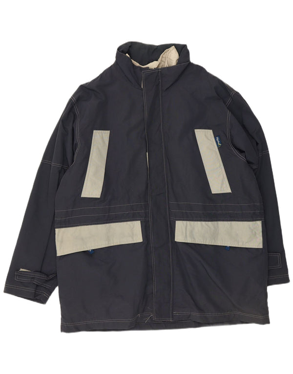 AUSTRALIAN L'ALPINA Abrigo cortavientos para hombre UK 42 XL Poliéster azul marino