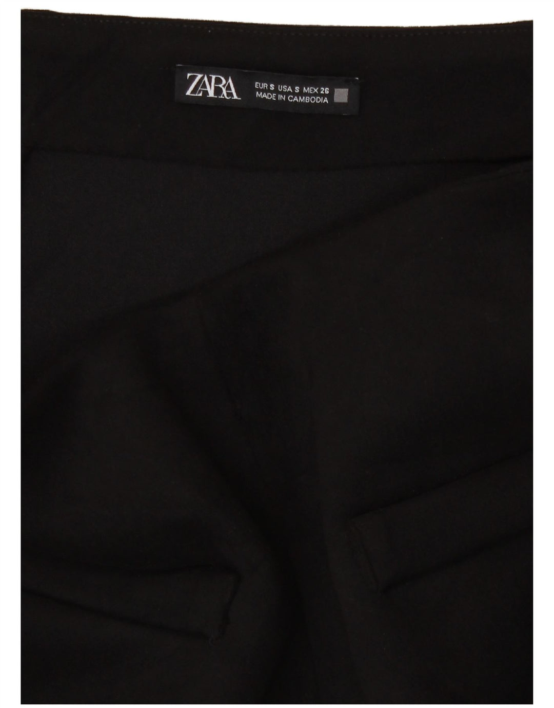 Zara Mujer Minifalda Pequeña W28 Negro