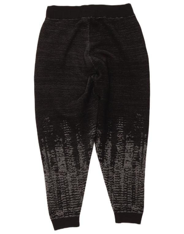 Adidas Hombre Pantalones De Chándal Joggers Medium Negro Lana Geométrica