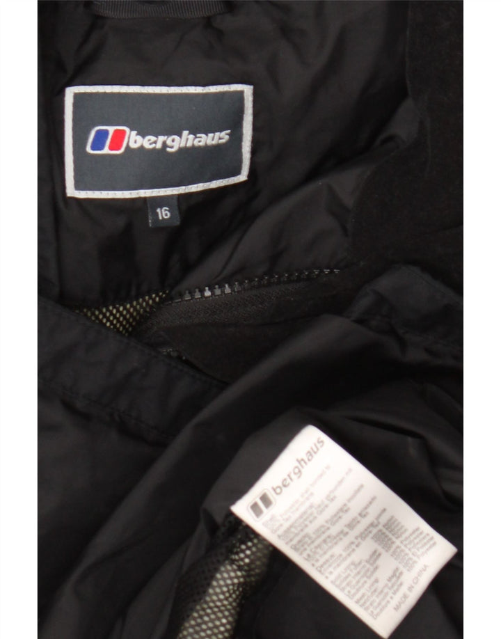 Berghaus Chaqueta impermeable extragrande con capucha para mujer UK 46 Large Poliéster negro