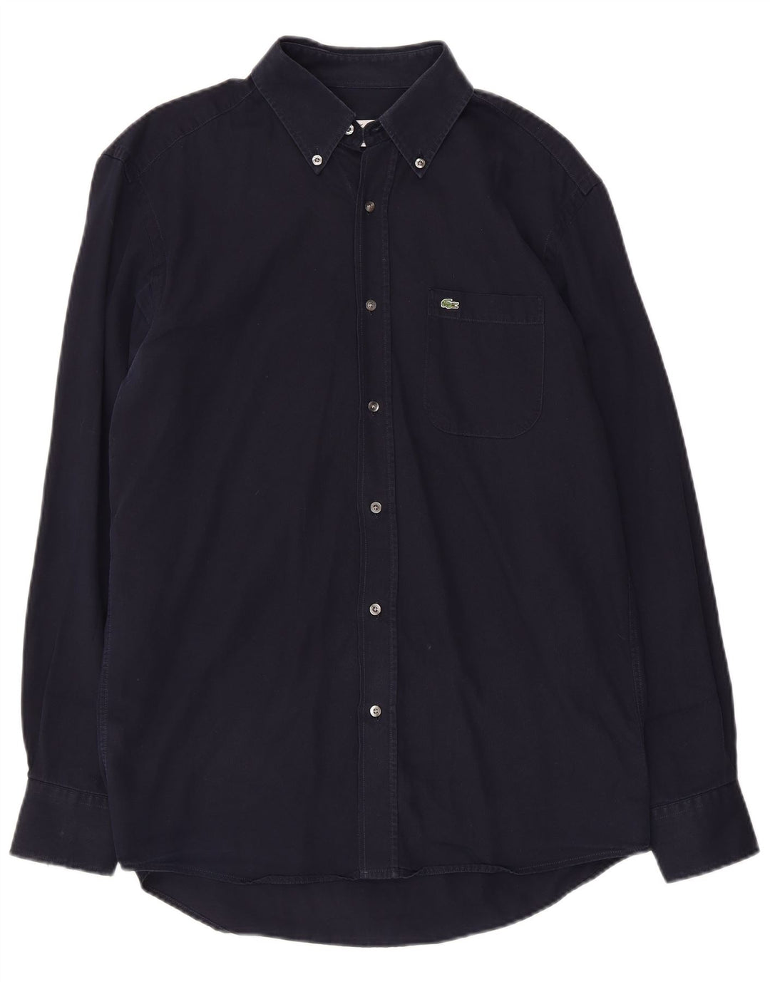 LACOSTE Camisa regular fit para hombre Talla 40 Mediana Azul marino Algodón