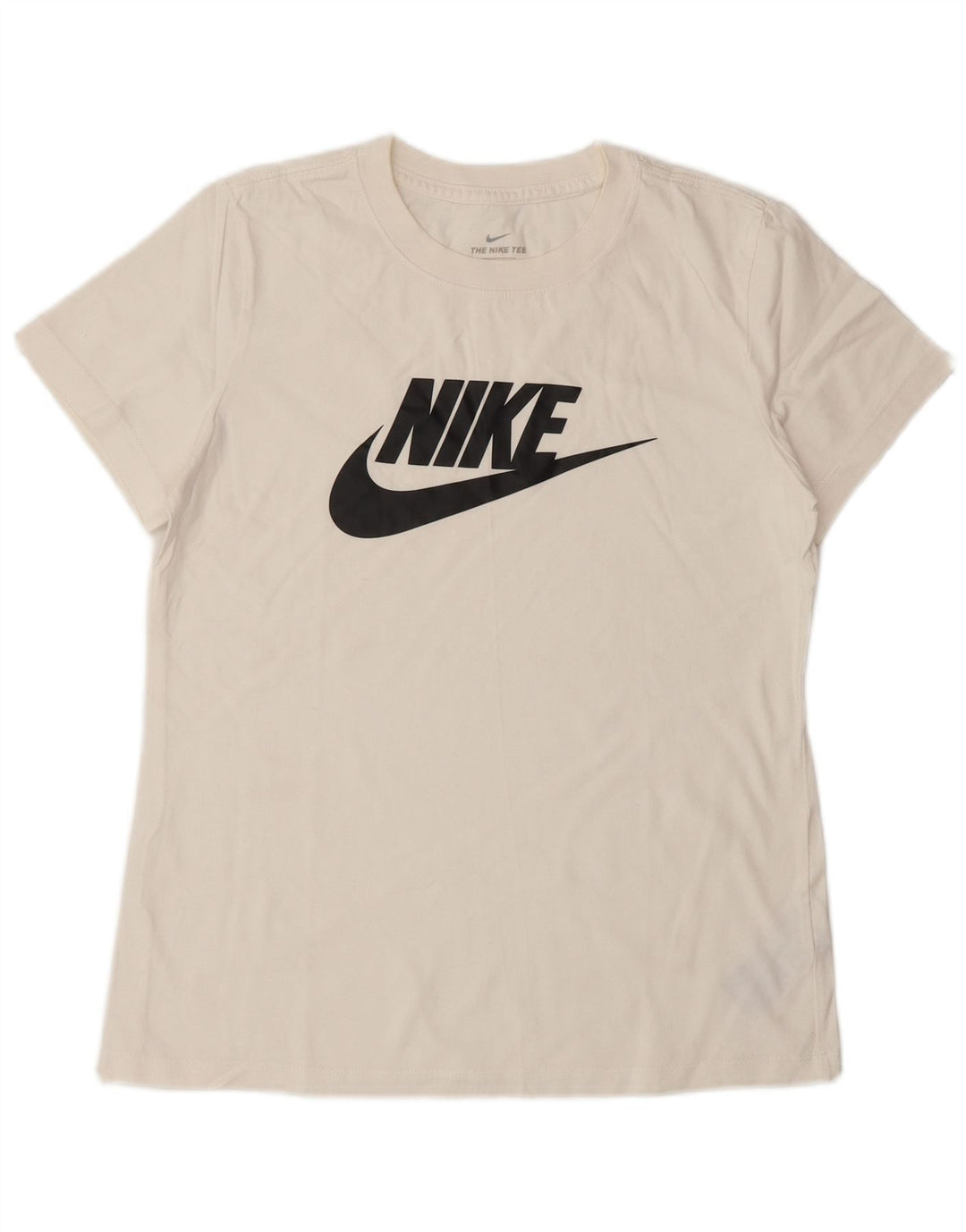 NIKE Camiseta gráfica para mujer Top UK 10 Small White Cotton