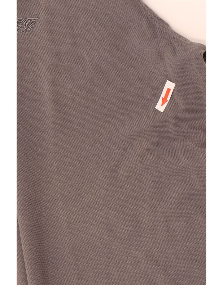 Polo Carrera Hombre XL Algodón Gris