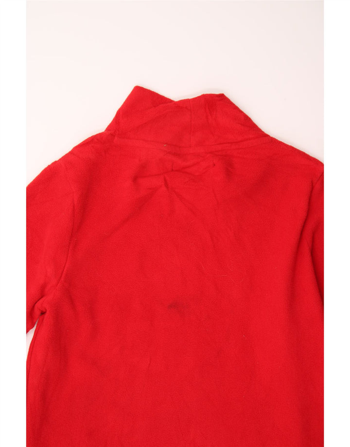 TOMMY HILFIGER Womens Fleece Jumper UK 14 Medium Red Polyester Vintage Tommy Hilfiger and Second-Hand Tommy Hilfiger from Messina Hembry 