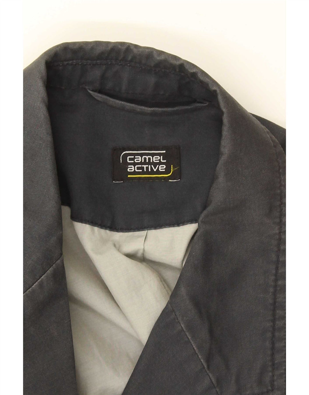 Camel Active Chaqueta tipo blazer de 3 botones para hombre IT 50 Large Grey Cotton