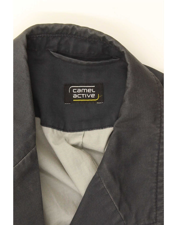 Camel Active Chaqueta tipo blazer de 3 botones para hombre IT 50 Large Grey Cotton