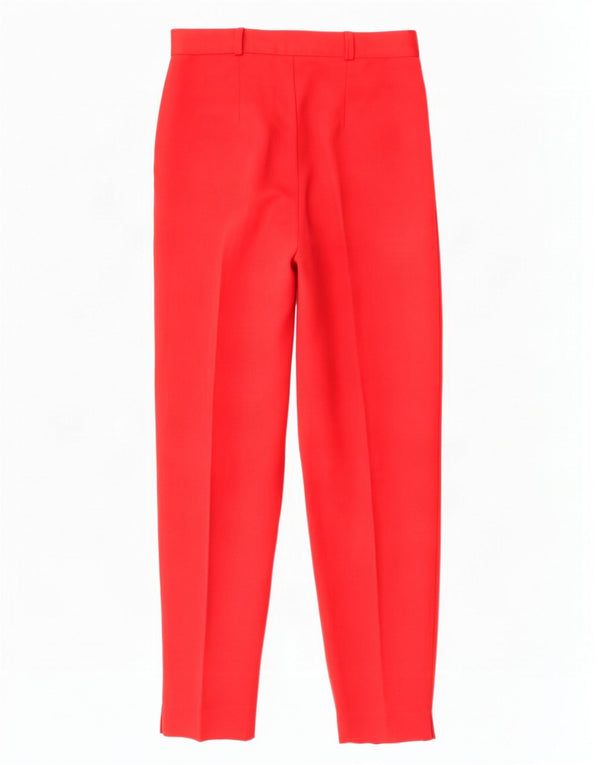 Pantalones casuales cónicos de cintura alta para mujer vintage W28 L28 Poliéster rojo