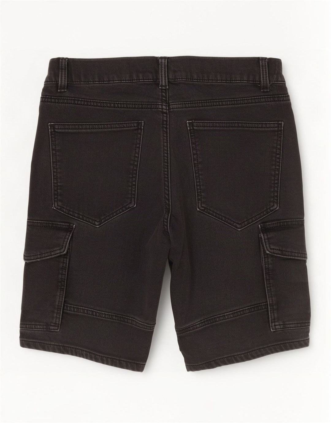 Zara Mens Cargo Denim Shorts EU 42 Grande W32 Algodón Gris