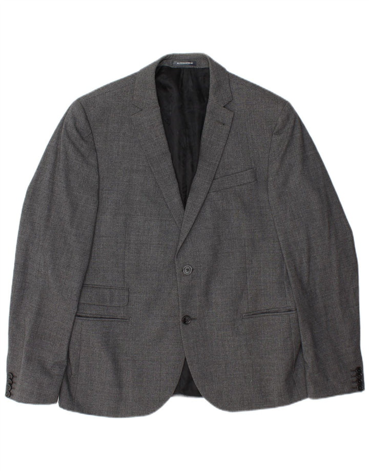 Daniele Alessandrini Chaqueta tipo blazer de 2 botones para hombre IT 52 XL Pata de gallo gris