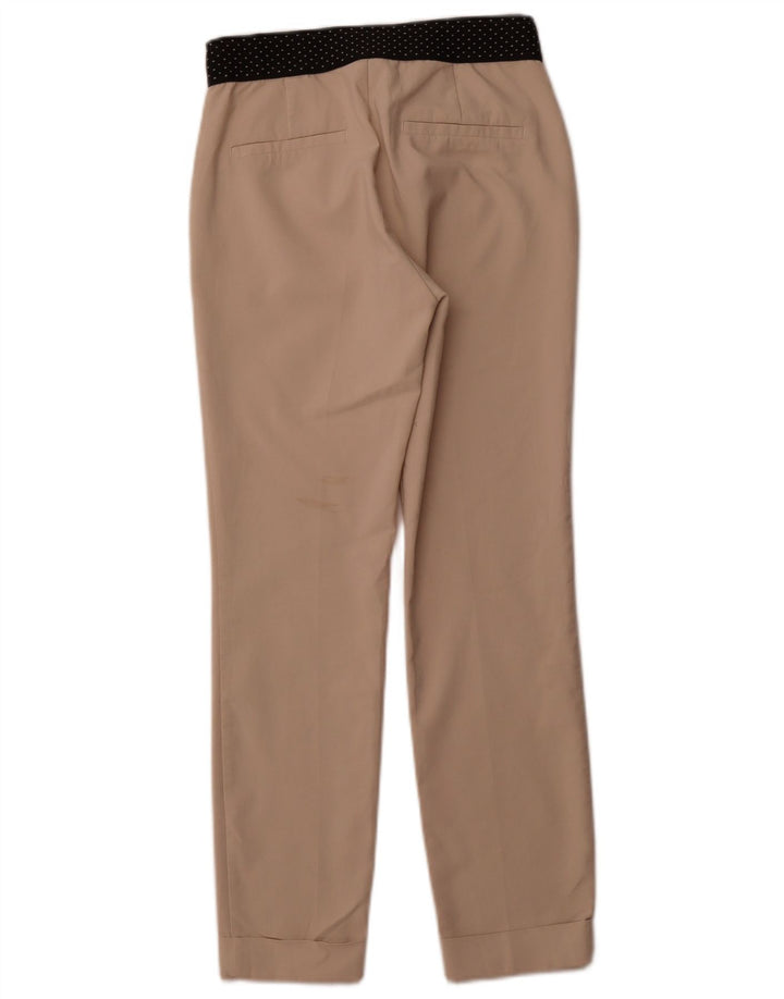 ZARA Mujer Pantalón Chino Tapered XS W24 L26 Algodón Beige