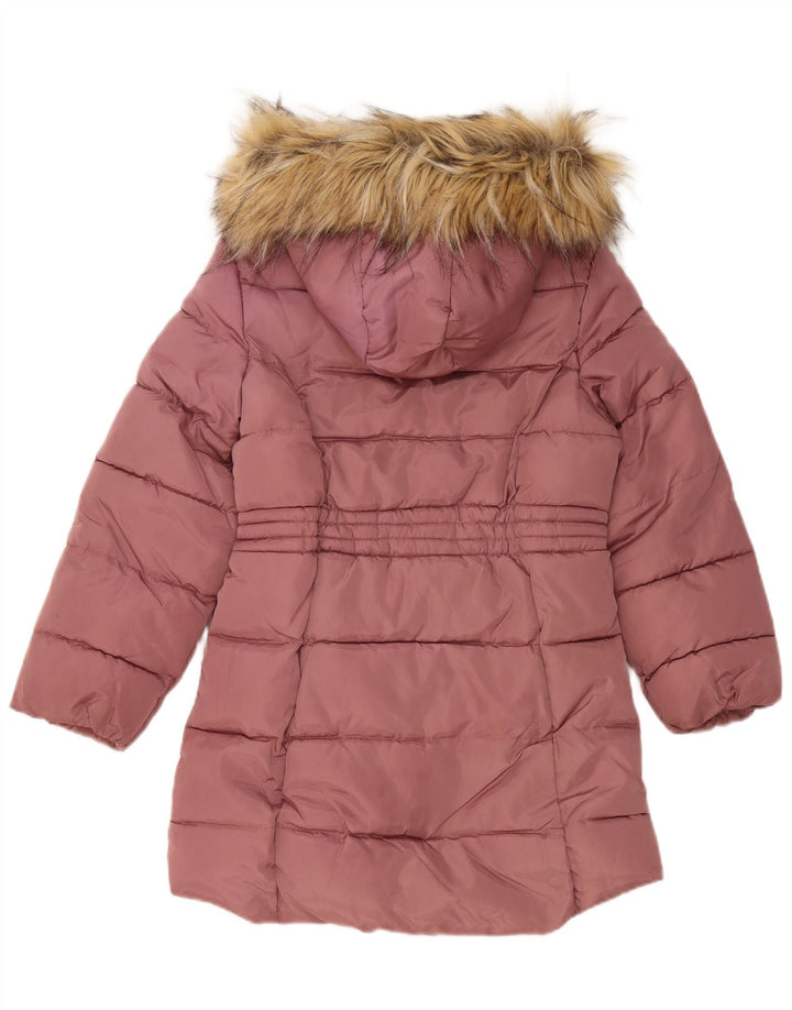 Dkny Abrigo Acolchado Con Capucha Niña 10-11 Años Rosa Medio Poliéster