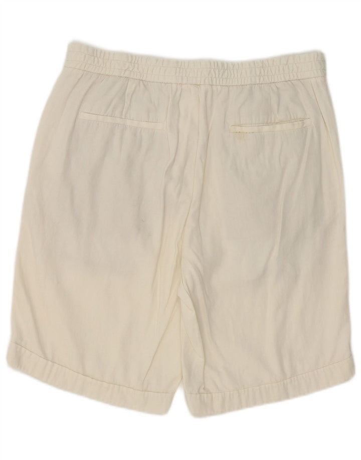 Zara Hombre Pantalones Cortos Chinos Grande W32 Algodón Blanco