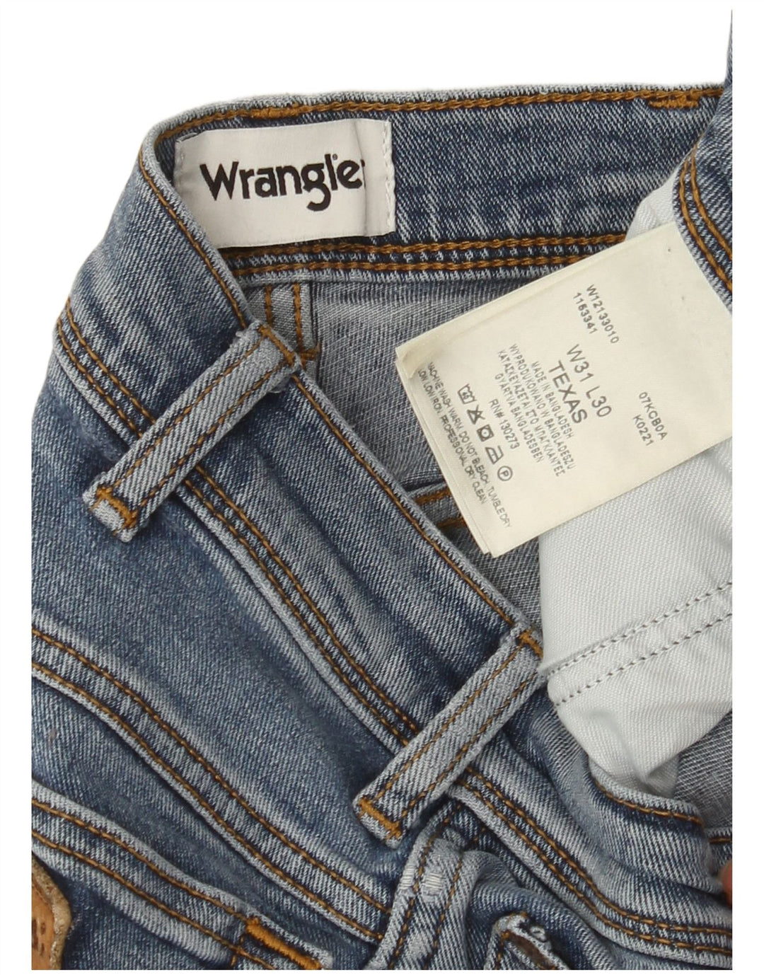 WRANGLER Vaqueros rectos Texas para hombre W31 L30 Algodón azul