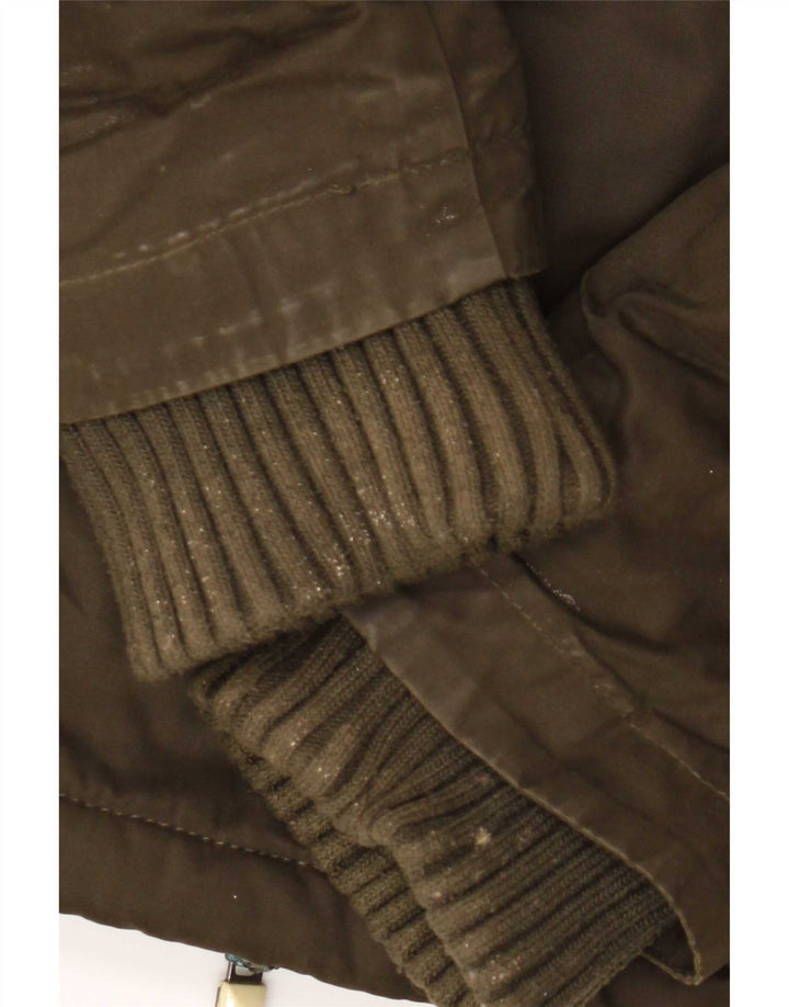 Superdry Chaqueta cortavientos con capucha para mujer UK 40 XL Poliéster caqui