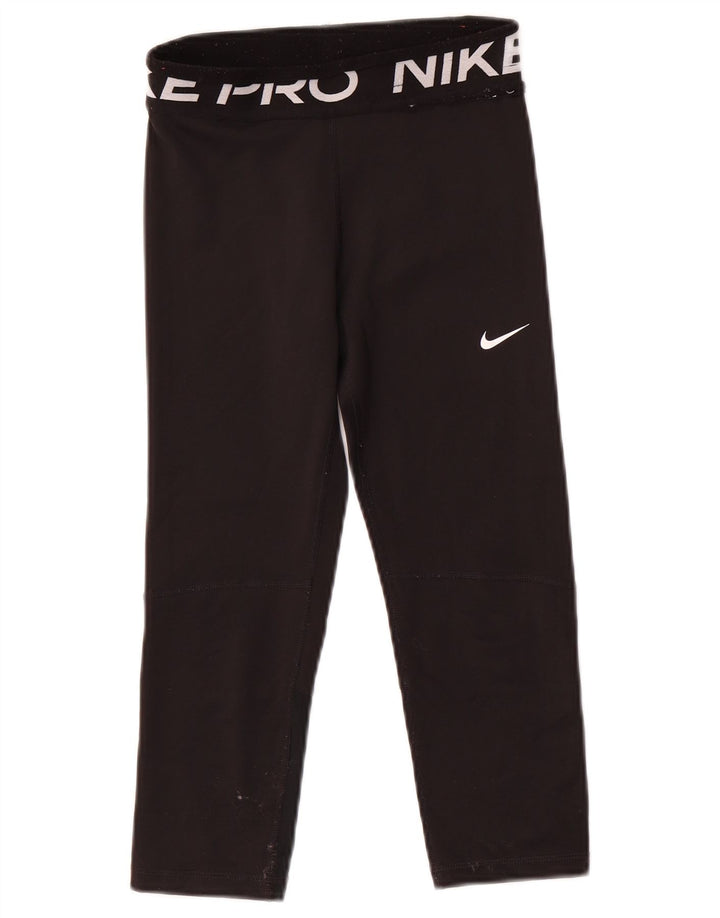 Nike Leggings Dri Fit Graphic para niñas 10-11 años Mediano Negro Poliéster