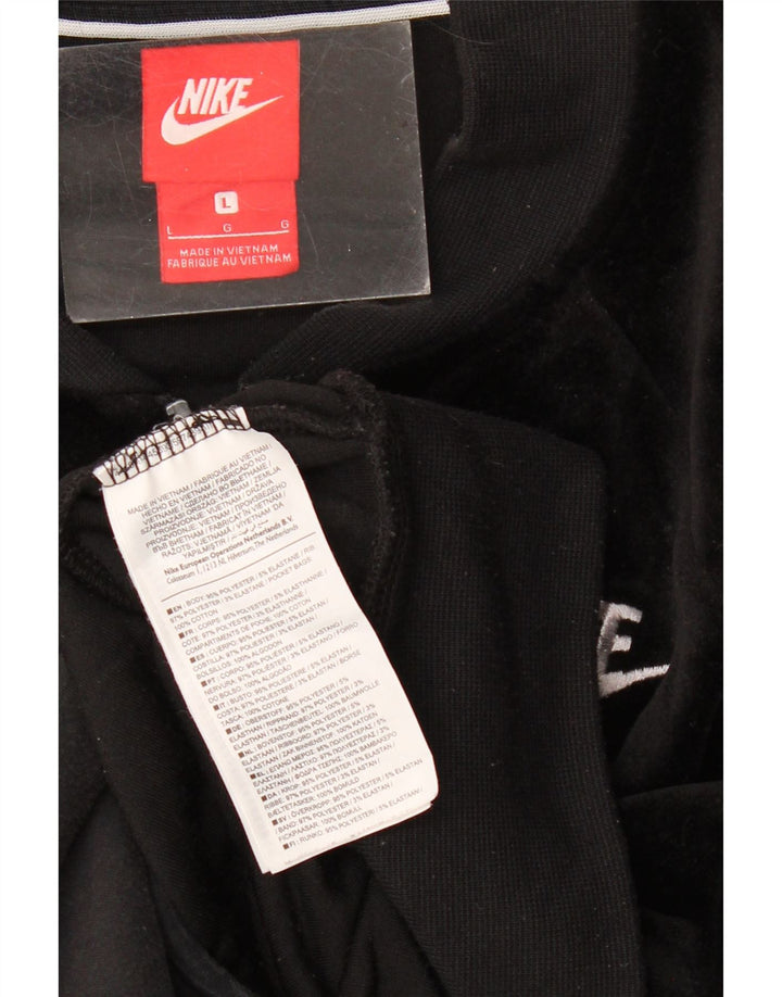 Nike - Chaqueta de chándal de terciopelo para mujer, talla 40, talla grande, poliéster negro