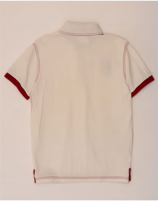 Aviazione Navale Mens Graphic Polo Shirt Small White Cotton