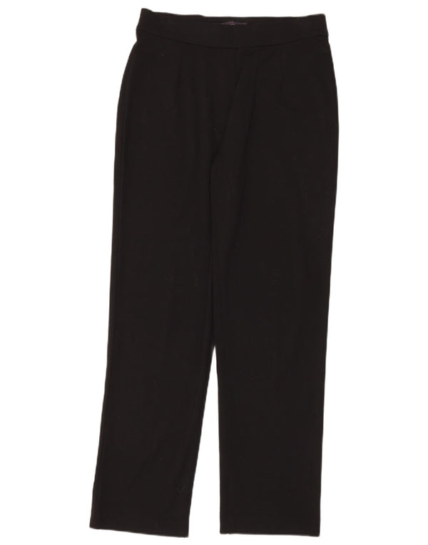 Marks & Spencer Pantalones Casuales Rectos para Mujer UK 12 Medium W30 L30 Negro