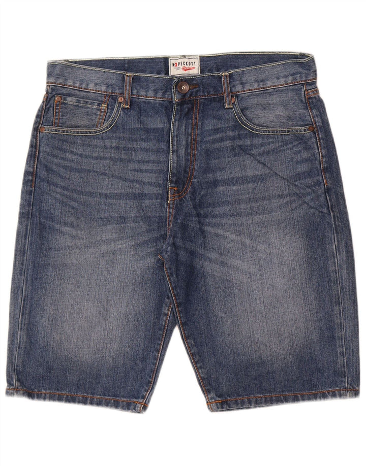 Peckott Shorts De Mezclilla Para Hombre W33 Algodón Azul Medio