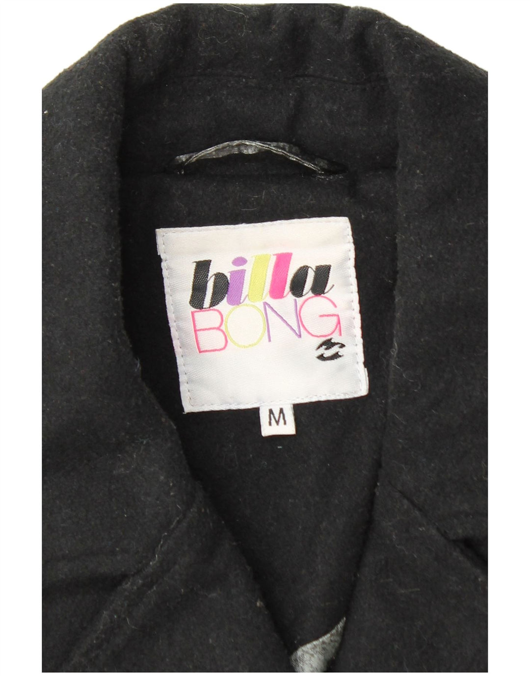 BILLABONG Chaquetón para Mujer UK 12 Medio Negro Poliéster