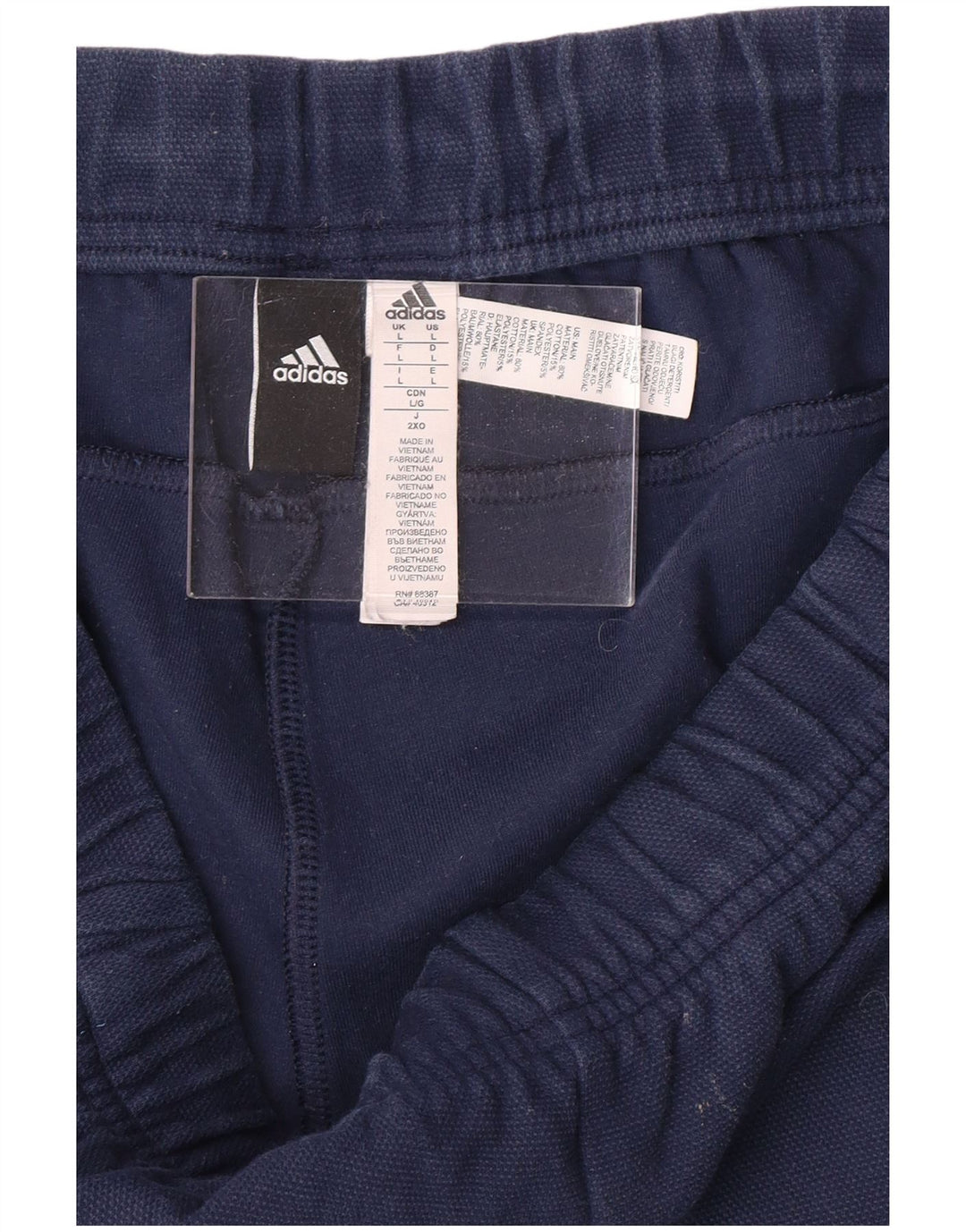 ADIDAS Hombre Chándal Pantalones Joggers Grande Azul Marino Algodón