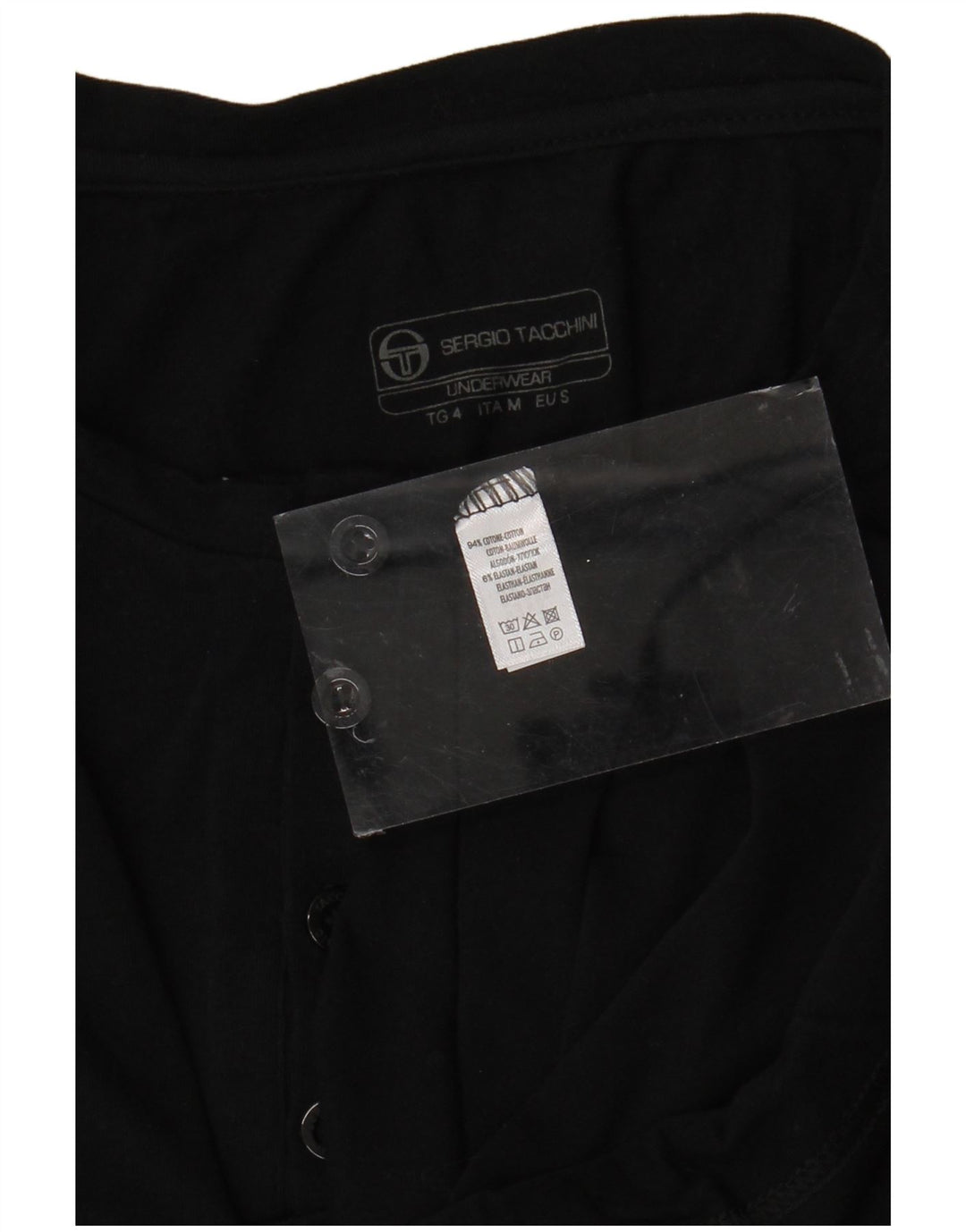 SERGIO TACCHINI Camiseta Hombre Top Small Negro Algodón