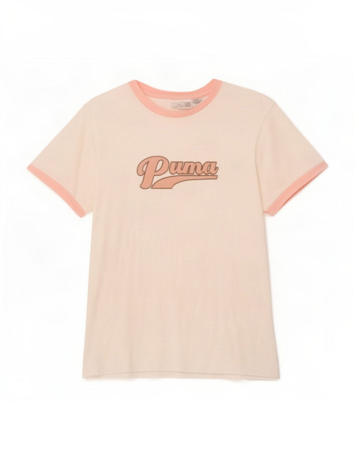 Puma - Camiseta gráfica para mujer, talla 40, talla mediana, color blanco