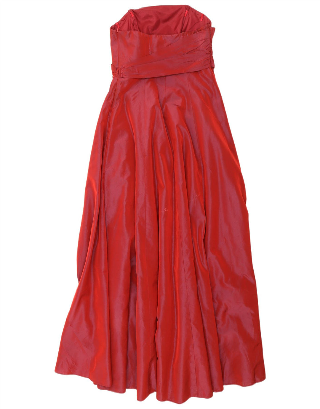 Vestido maxi sin tirantes para mujer Debut UK 42 Viscosa roja mediana