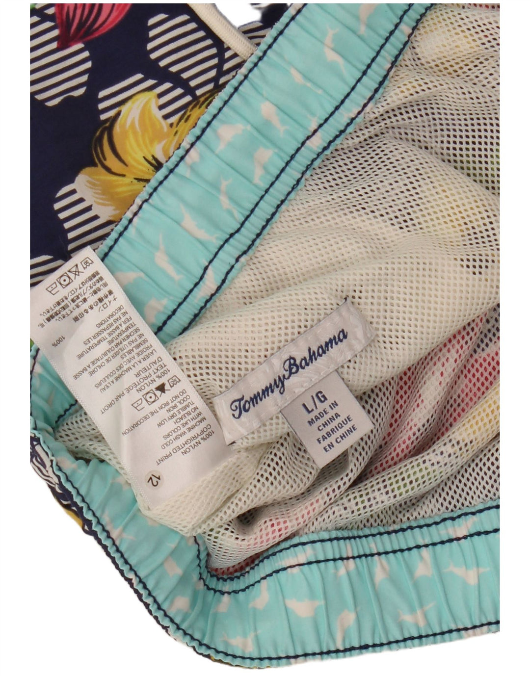 Tommy Bahama - Bañador hawaiano para hombre, talla grande, nailon floral, color azul marino