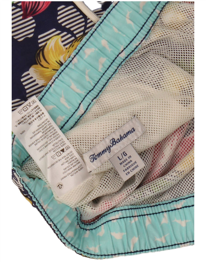 Tommy Bahama - Bañador hawaiano para hombre, talla grande, nailon floral, color azul marino