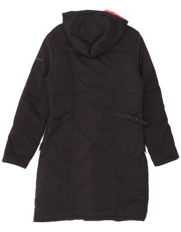 Lee Abrigo acolchado con capucha para mujer UK 40 Small Black