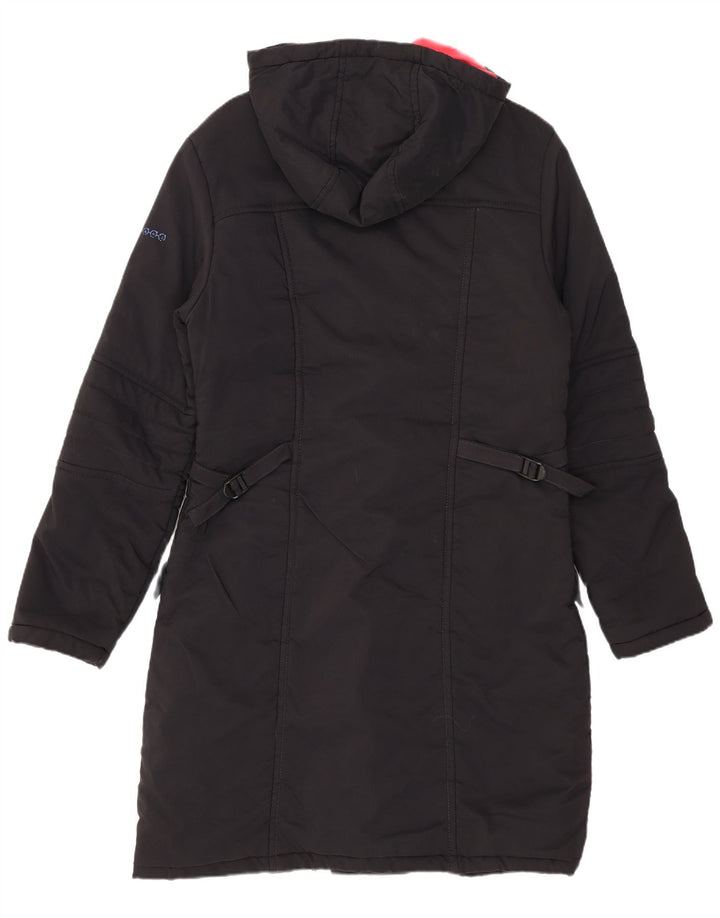 Lee Abrigo acolchado con capucha para mujer UK 40 Small Black